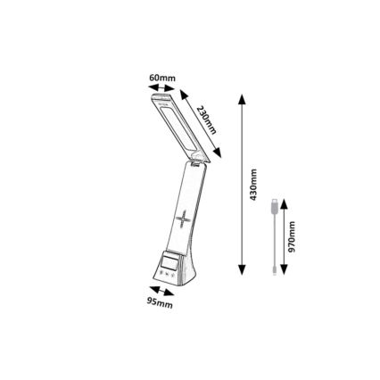 Rabalux - Dimmable Touch-Control LED Desk Lamp, 6W/5V, 3000/4000/6500K