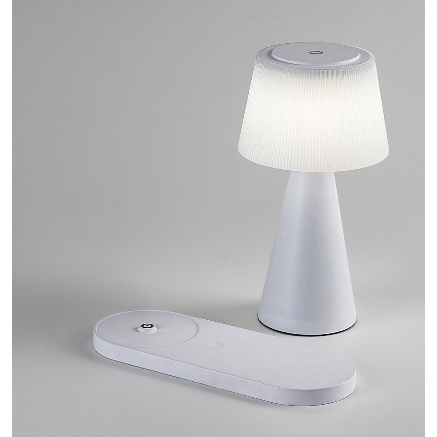 Rabalux - LED Dimmable rechargeable table lamp with wireless charging LED/5W/5V 3000/4000/5000K