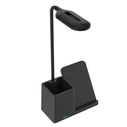 Rabalux - LED Dimmable table lamp with wireless charging QI LED/4W/5V 3000/4000/6500K black