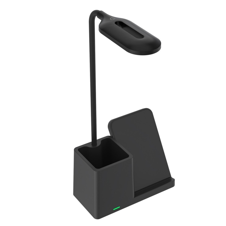 Rabalux - LED Dimmable table lamp with wireless charging QI LED/4W/5V 3000/4000/6500K black
