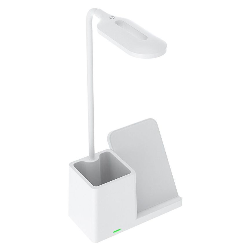 Rabalux - LED Dimmable table lamp with wireless charging QI LED/4W/5V 3000/4000/6500K white