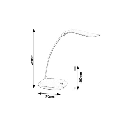 Rabalux - LED Dimmable flexible table lamp LED/2W/5V white