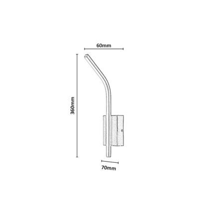 Rabalux - LED Bathroom Wall Light LED/10W/230V 4000K IP44 Anthracite