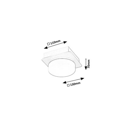 Rabalux - LED Ceiling bathroom light LED/5W/230V IP44 4000K black