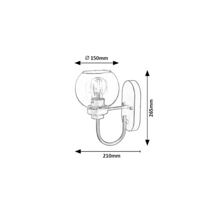 Rabalux - Wall light 1xE27/15W/230V IP44