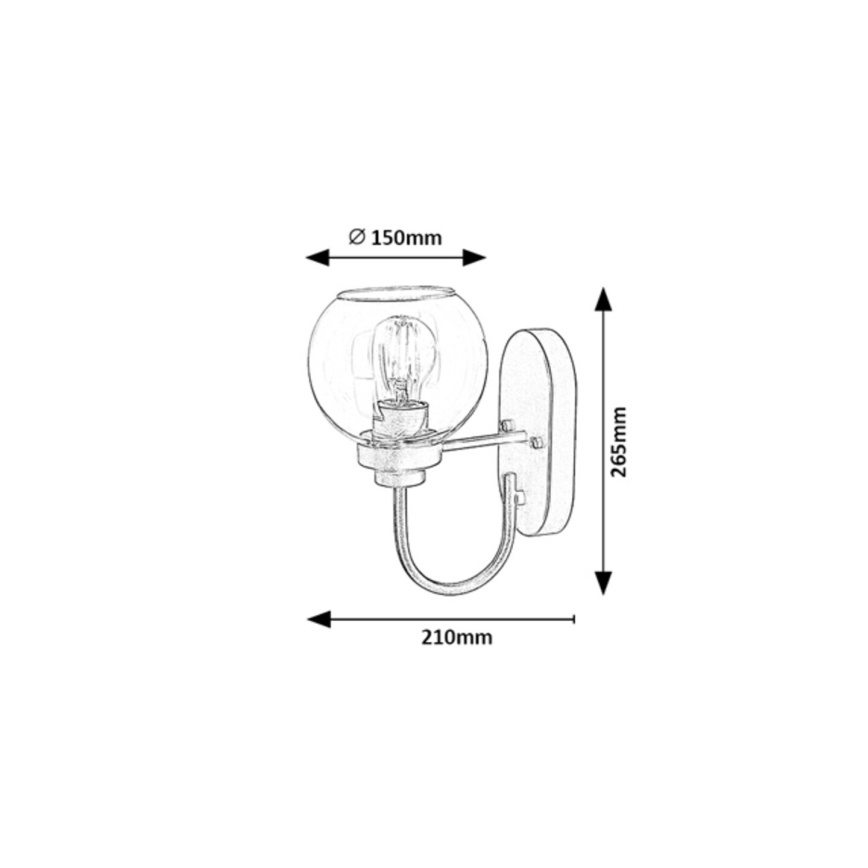 Rabalux - Wall light 1xE27/15W/230V IP44