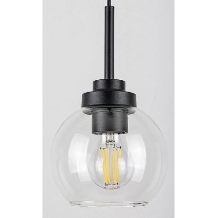 Rabalux - Bathroom chandelier on a string 1xE27/15W/230V black IP44