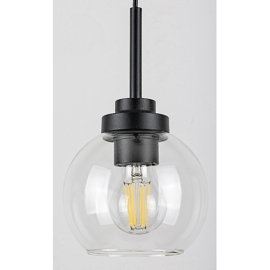 Rabalux - Bathroom chandelier on a string 1xE27/15W/230V black IP44