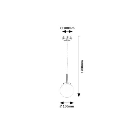 Rabalux - Bathroom chandelier on a string 1xE14/40W/230V IP44 shiny chrome