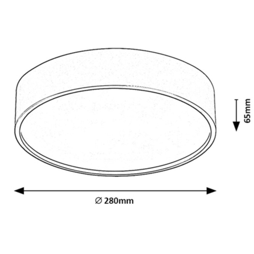 Rabalux - LED Ceiling light LED/18W/230V IP44 4000K d. 28 cm black