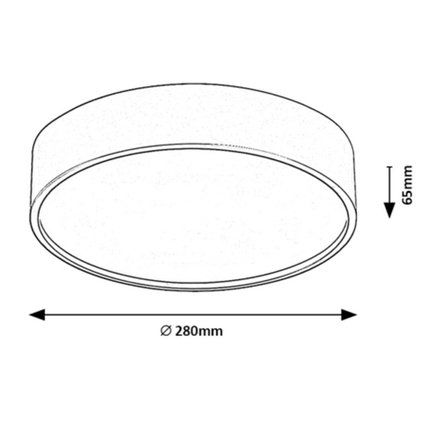Rabalux - LED Ceiling light LED/18W/230V IP44 4000K silver d. 28 cm