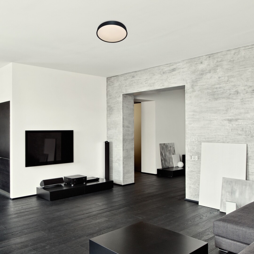 Rabalux - LED Ceiling light with a sensor LED/19W/230V IP44 4000K d. 28,5 cm black