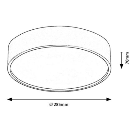 Rabalux - LED Ceiling light with a sensor LED/19W/230V IP44 4000K d. 28,5 cm black