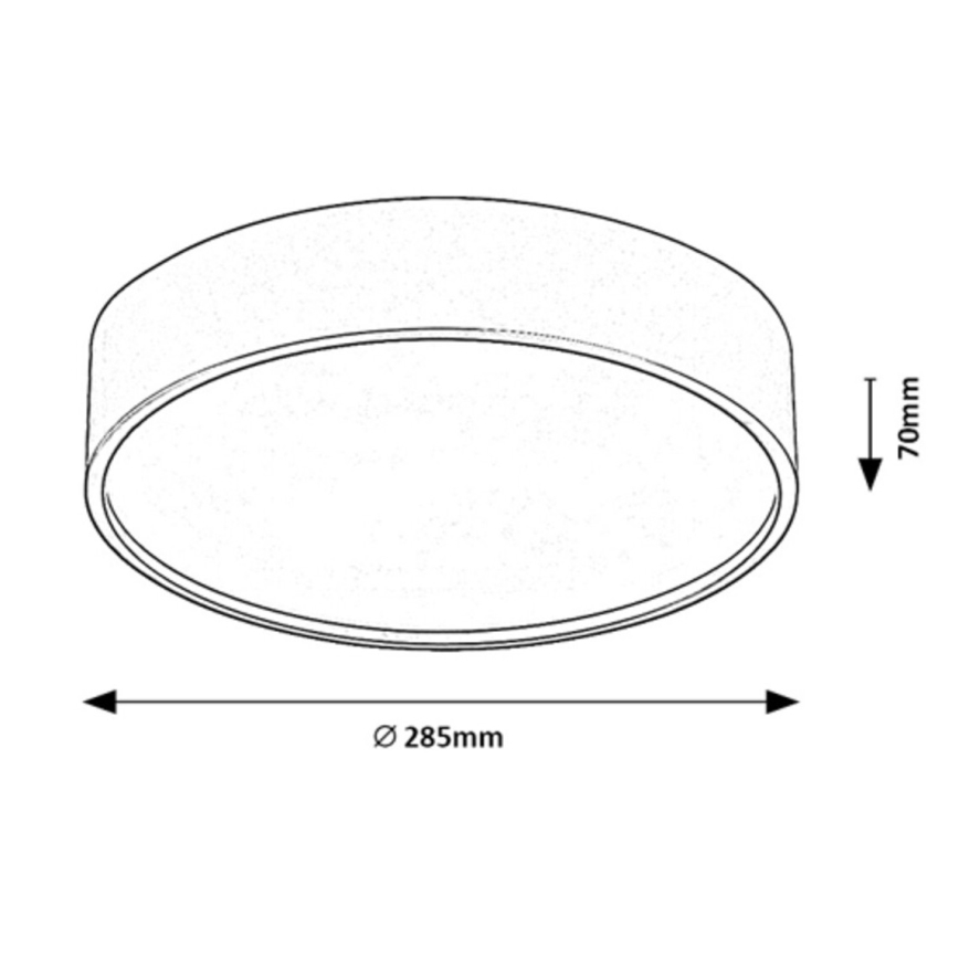 Rabalux - LED Ceiling light with sensor LED/19W/230V IP44 4000K d. 28,5 cm white