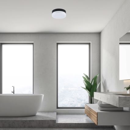 Rabalux - LED Bathroom ceiling light LED/18W/230V IP44 4000K d. 28 cm black