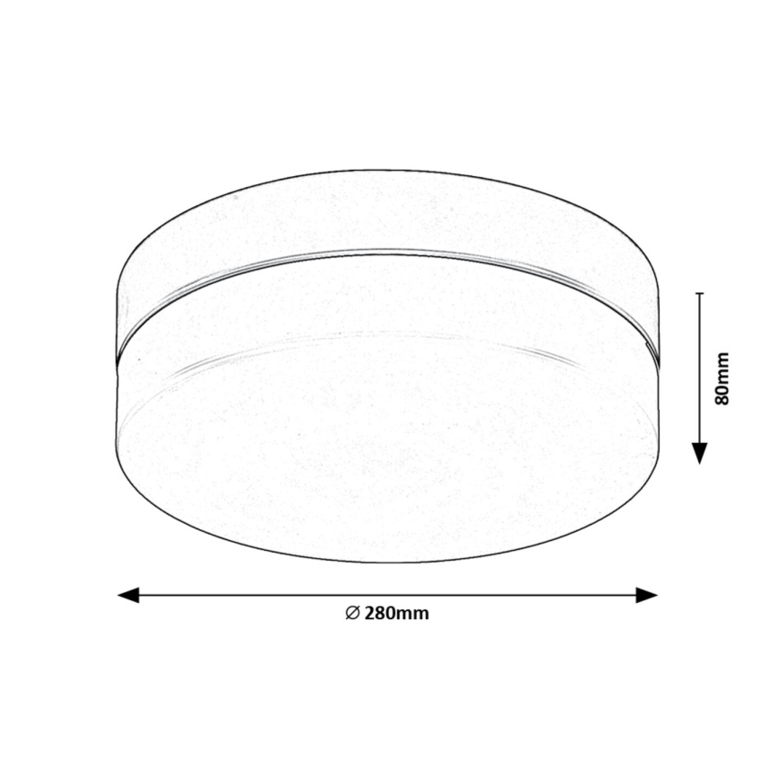 Rabalux - LED Bathroom ceiling light LED/18W/230V IP44 4000K d. 28 cm black