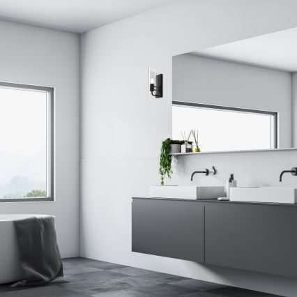 Rabalux - Bathroom wall light 1xE14/12W/230V IP44 black
