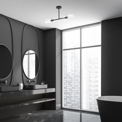 Rabalux - Bathroom chandelier on a pole 2xE14/12W/230V IP44 black