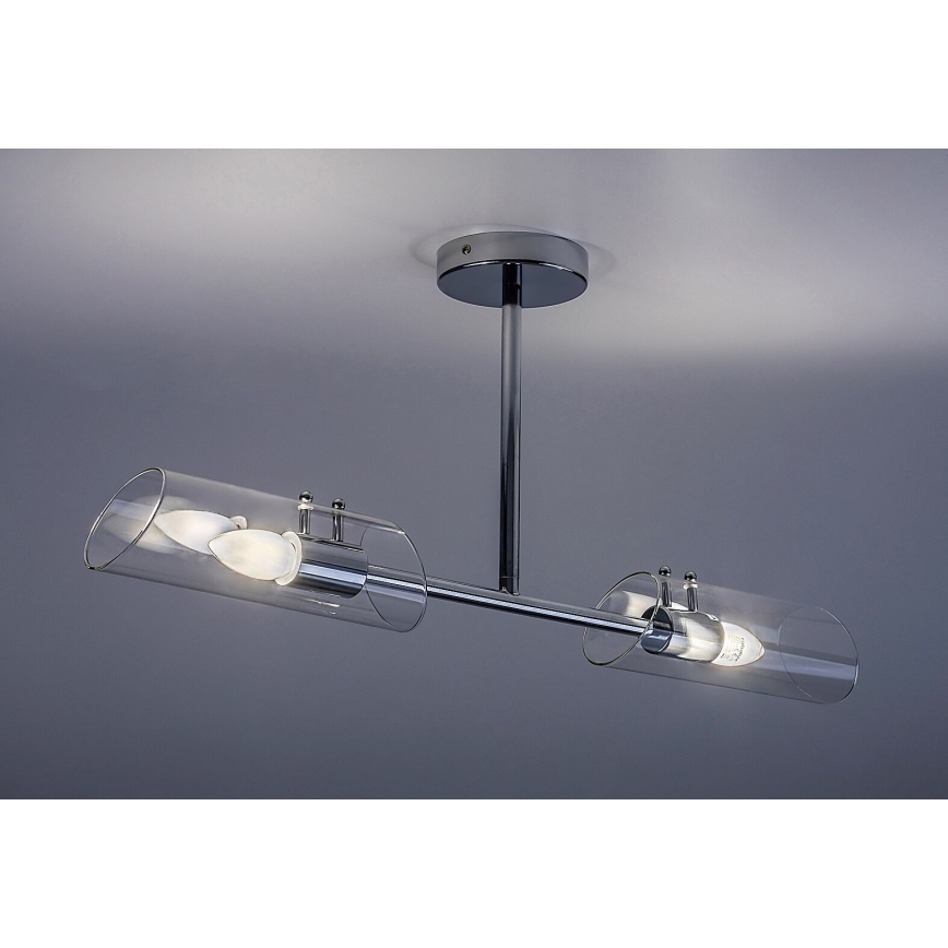 Rabalux - Bathroom chandelier on a pole 2xE14/12W/230V IP44 shiny chrome
