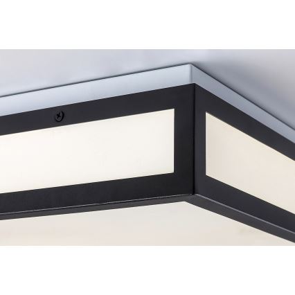 Rabalux - LED Bathroom Ceiling Light LED/18W/230V IP44 Black 30x30 cm