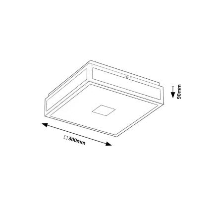 Rabalux - LED Bathroom ceiling light LED/18W/230V IP44 30x30 cm white