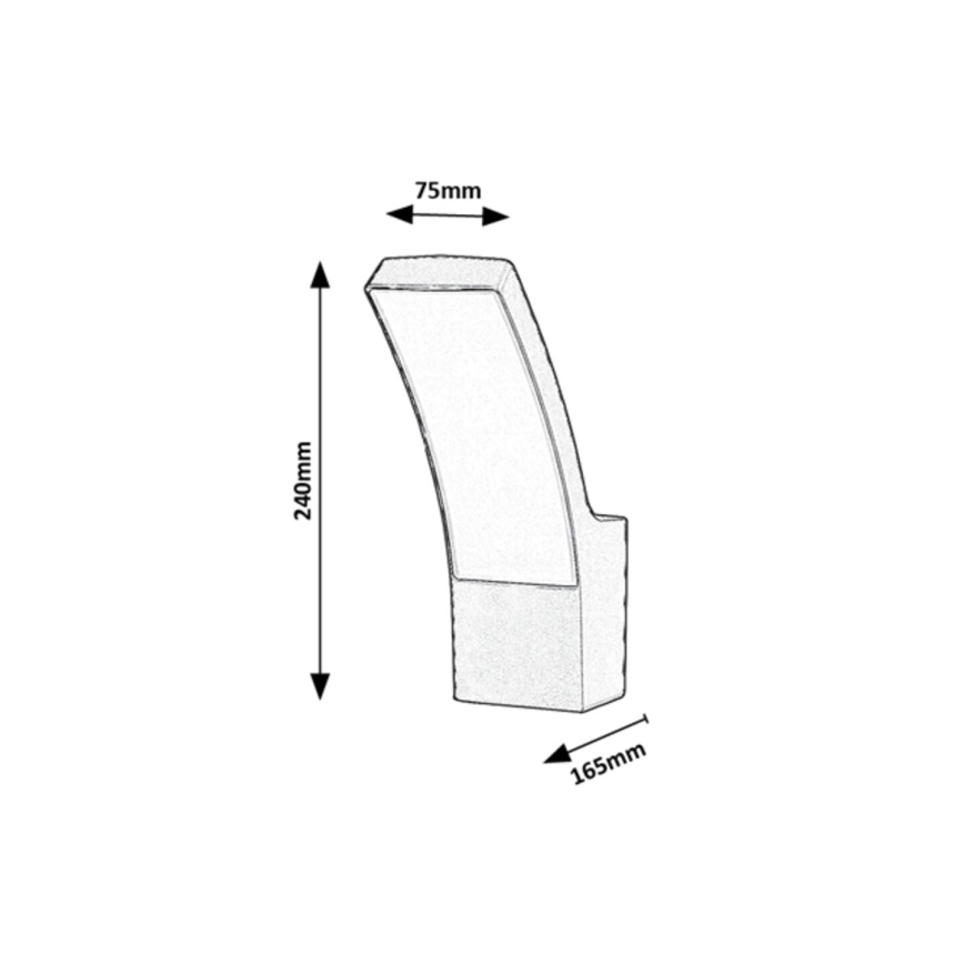 Rabalux - LED Outdoor wall light LED/12W/230V IP44