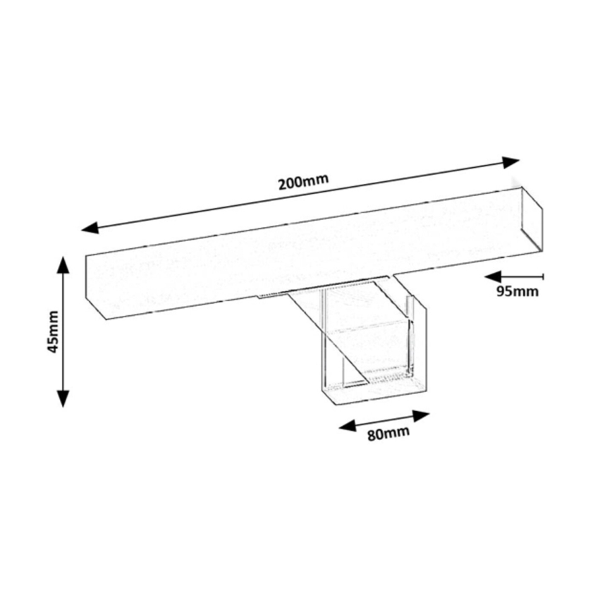 Rabalux - LED Bathroom Mirror Light 4W/230V IP44 20 cm Polished Chrome