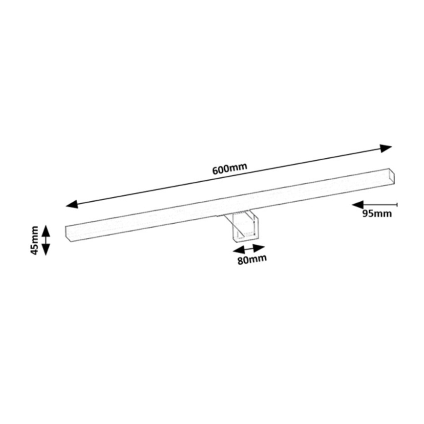 Rabalux - LED Bathroom Mirror Light LED/9W/230V IP44 60 cm Polished Chrome