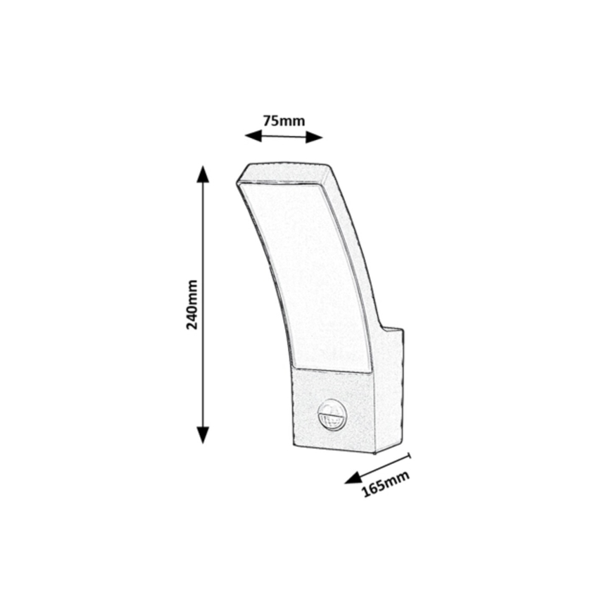 Rabalux - LED Outdoor wall light with a sensor LED/12W/230V IP44