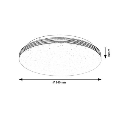 Rabalux - LED Bathroom Ceiling Light LED/18W/230V IP44 Ø 34 cm