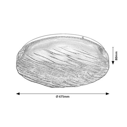 Rabalux - LED Bathroom Ceiling Light LED/36W/230V IP44 4000K Ø 47.5 cm