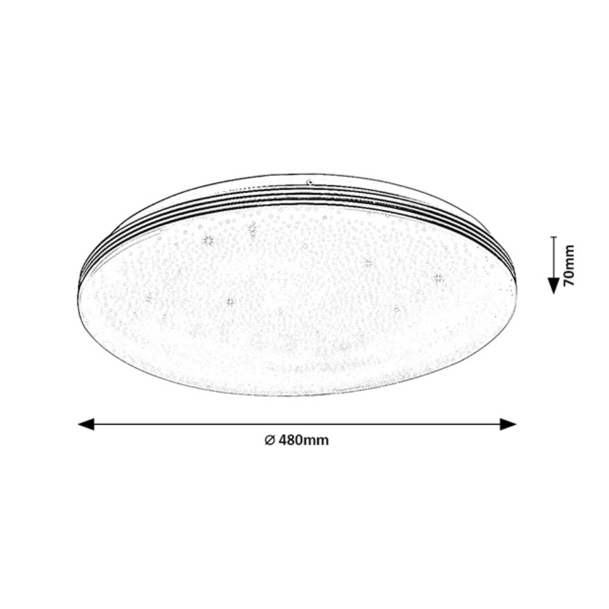 Rabalux - LED Bathroom Ceiling Light LED/40W/230V IP44 4000K Ø 48 cm