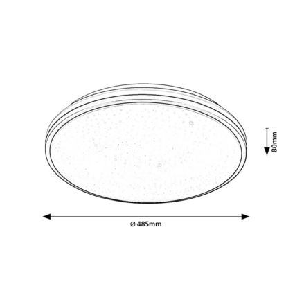Rabalux - LED Bathroom Ceiling Light LED/40W/230V IP44 4000K Ø 48.5 cm