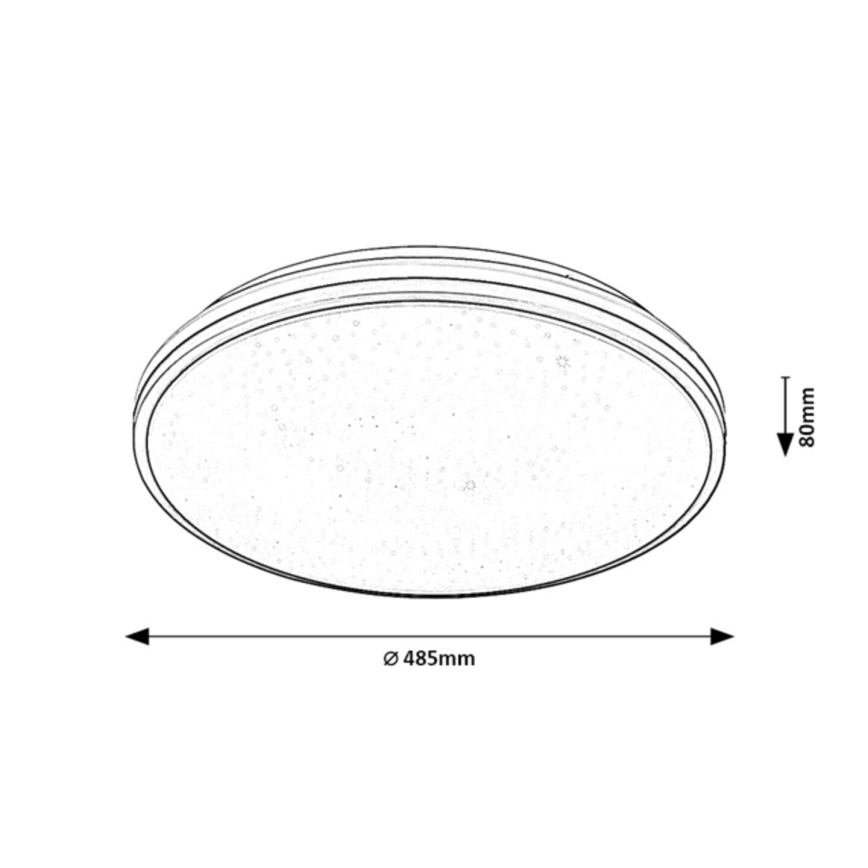 Rabalux - LED Bathroom Ceiling Light LED/40W/230V IP44 4000K Ø 48.5 cm
