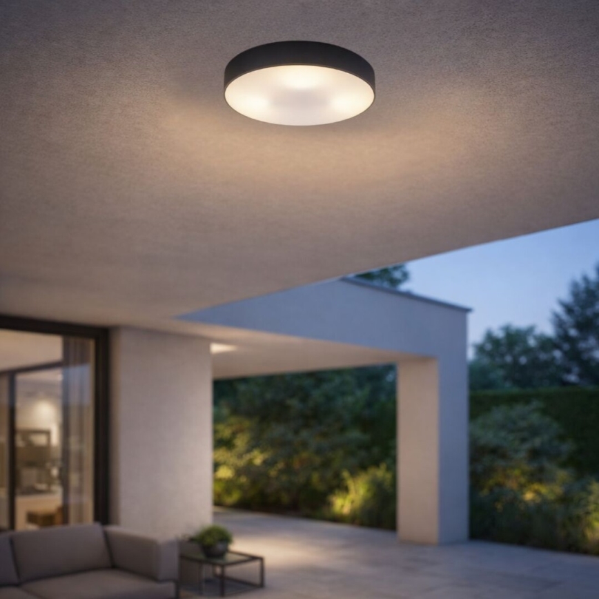 Rabalux - Outdoor Ceiling Light 2xE27/9W/230V Ø 29 cm IP43 Black