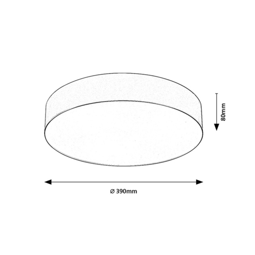 Rabalux - Outdoor ceiling light, 3x E27/9W/230V, Ø 39 cm, IP43, black
