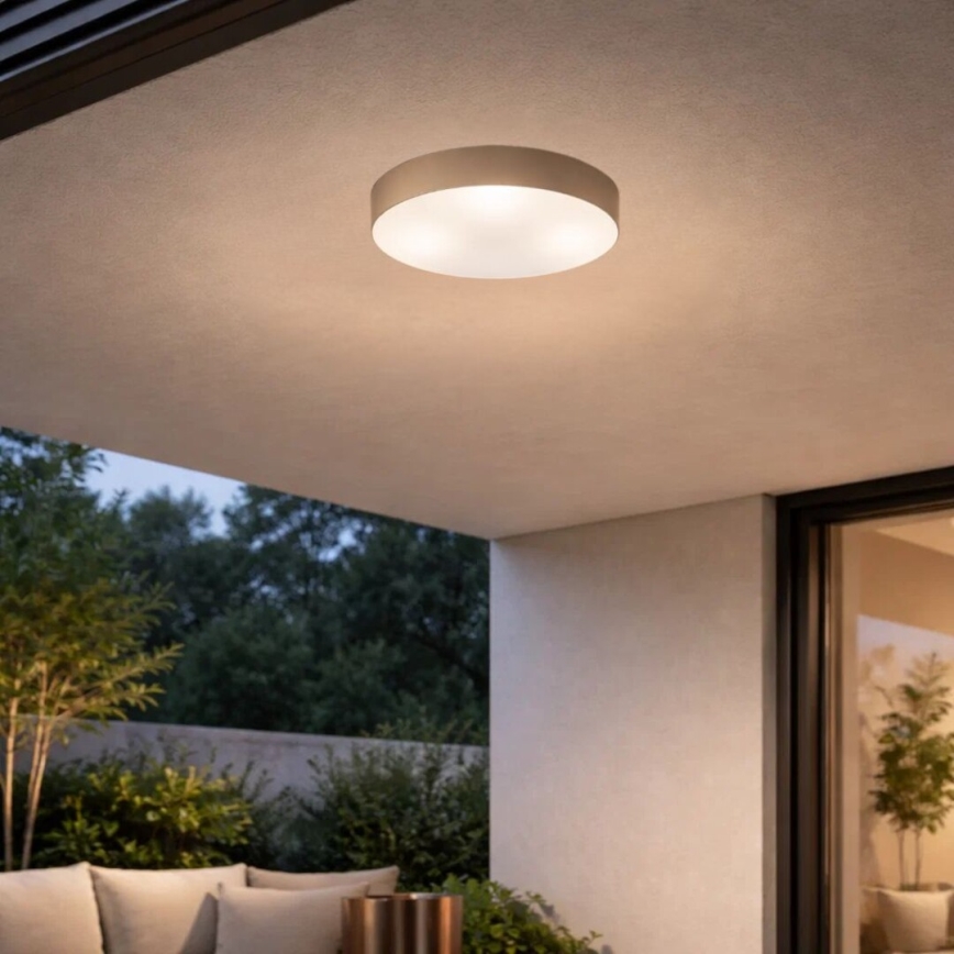 Rabalux - Outdoor ceiling light 2x E27/9W/230V Ø 29 cm IP43 beige
