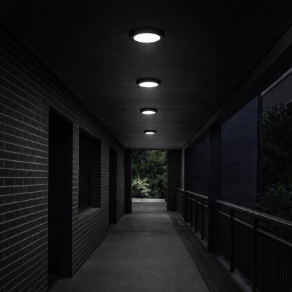 Rabalux - LED Bathroom Ceiling Light LED/24W/230V Ø 22 cm IP44 Black