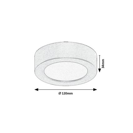 Rabalux - LED Bathroom Ceiling Light LED/7W/230V Ø 12 cm IP44 gold