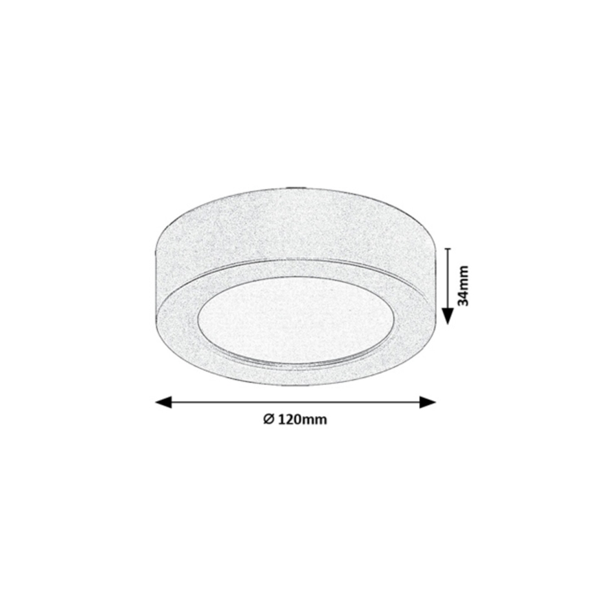 Rabalux - LED Bathroom Ceiling Light LED/7W/230V Ø 12 cm IP44 gold