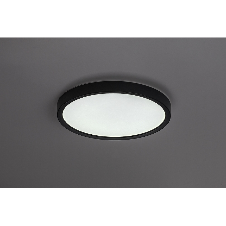 Rabalux - LED Bathroom Ceiling Light LED/18W/230V 3000/4000/6000K Ø29 cm IP44 Black