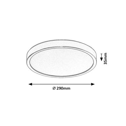 Rabalux - LED Bathroom Ceiling Light LED/18W/230V 3000/4000/6000K Ø29 cm IP44 Black