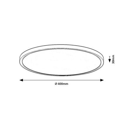 Rabalux - LED Bathroom Ceiling Light LED/24W/230V 3000/4000/6000K Ø 40 cm IP44 Brown