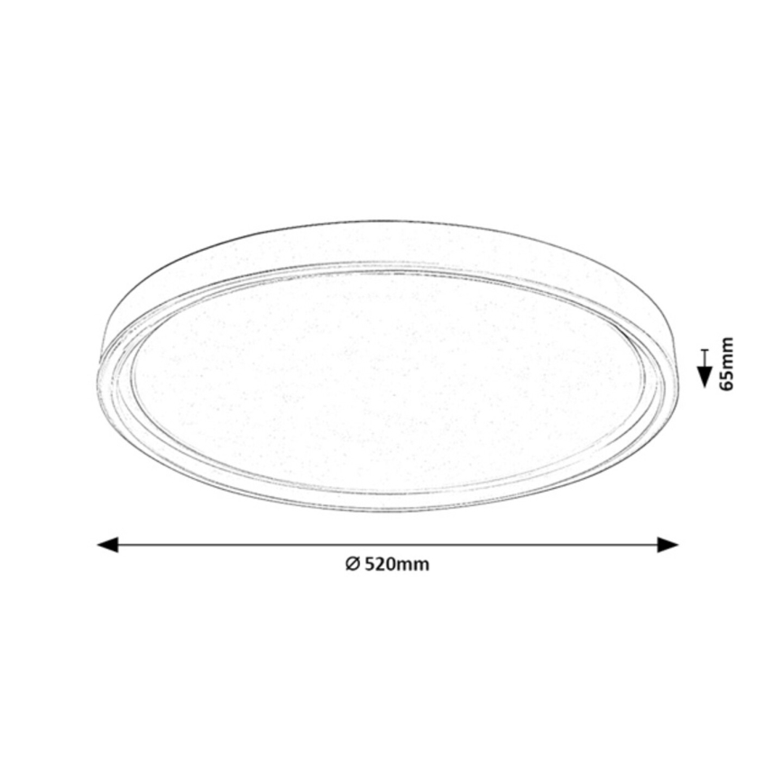 Rabalux - LED Dimmable Ceiling Light LED/54W/230V IP40 3000–6500K Ø 52 cm + Remote Control