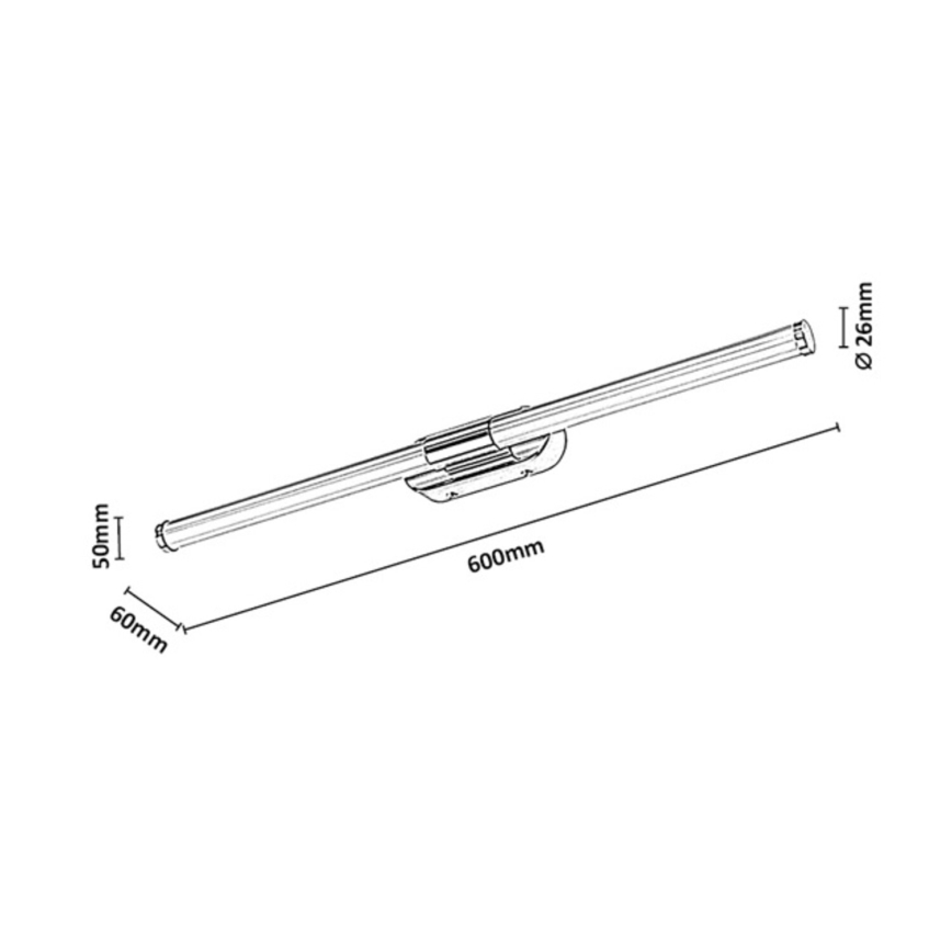 Rabalux - LED Bathroom Mirror Light LED/8W/230V IP44 60 cm Polished Chrome