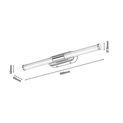 Rabalux - LED Bathroom mirror light LED/6W/230V IP44 40 cm black