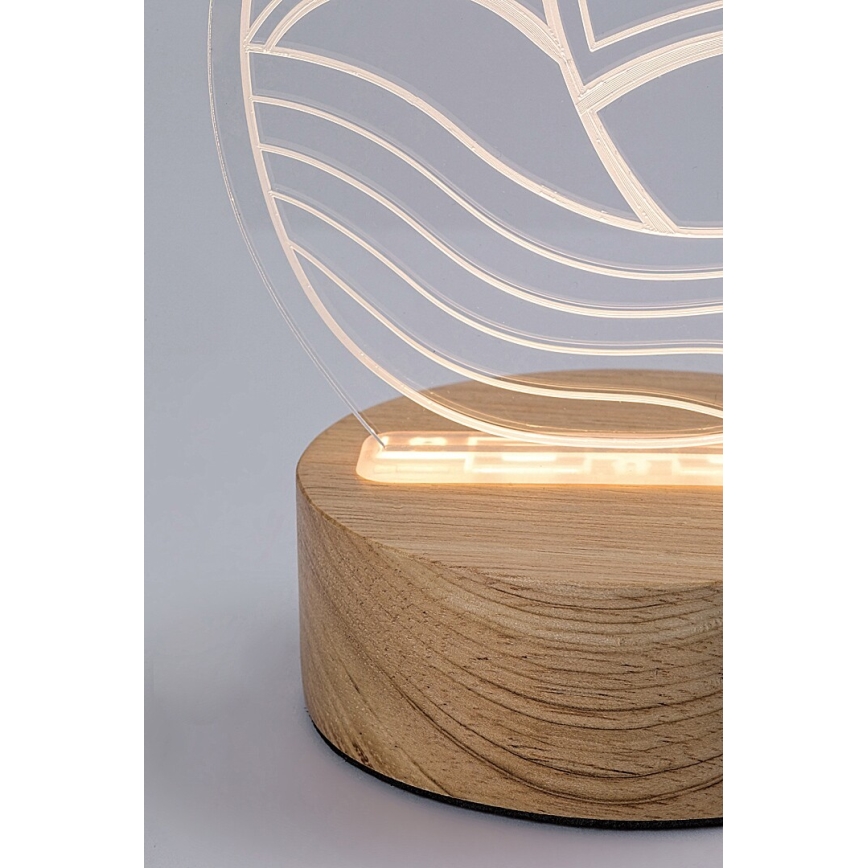 Rabalux - LED Children's table small lamp LED/2W/5V 3000K boat beech
