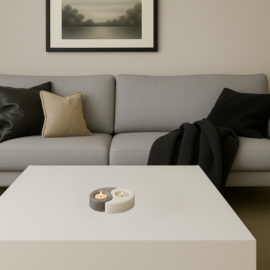 Rabalux - Salt Lamp - Candle Holder Grey/White