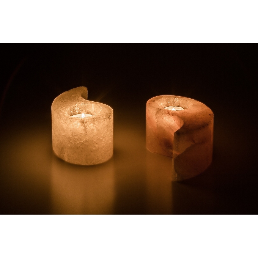 Rabalux - Salt Lamp - Candle Holder Orange/White
