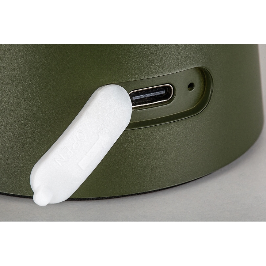 Rabalux - Dimmable Touch-Sensitive Rechargeable Outdoor LED Lamp LED/1.5W/5V IP44 1200 mAh USB Green